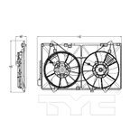 TYC 623010 Dual Radiator and Condenser Fan Assembly - view 7