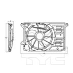 TYC 623020 Dual Radiator and Condenser Fan Assembly - view 6