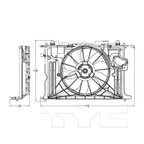 TYC 623160 Dual Radiator and Condenser Fan Assembly - view 8
