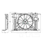 TYC 623160 Dual Radiator and Condenser Fan Assembly - view 6