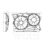 TYC 623190 Dual Radiator and Condenser Fan Assembly - view 4