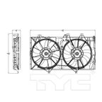 TYC 623200 Dual Radiator and Condenser Fan Assembly - view 6