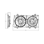 TYC 623250 Dual Radiator and Condenser Fan Assembly - view 7