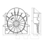 TYC 623360 Dual Radiator and Condenser Fan Assembly - view 3