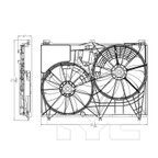 TYC 623380 Dual Radiator and Condenser Fan Assembly - view 5