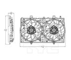 TYC 623400 Dual Radiator and Condenser Fan Assembly - view 6
