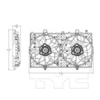 TYC 623400 Dual Radiator and Condenser Fan Assembly - view 5