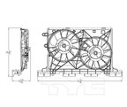 TYC 623440 Dual Radiator and Condenser Fan Assembly - view 6