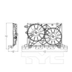 TYC 623440 Dual Radiator and Condenser Fan Assembly - view 5