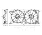 TYC 623450 Dual Radiator and Condenser Fan Assembly - view 6