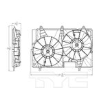 TYC 623460 Dual Radiator and Condenser Fan Assembly - view 5