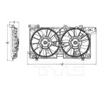 TYC 623480 Dual Radiator and Condenser Fan Assembly - view 7