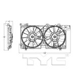 TYC 623480 Dual Radiator and Condenser Fan Assembly - view 6