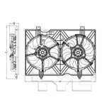 TYC 623490 Dual Radiator and Condenser Fan Assembly - view 7