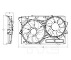 TYC 623500 Dual Radiator and Condenser Fan Assembly - view 6