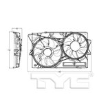 TYC 623500 Dual Radiator and Condenser Fan Assembly - view 5