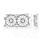 TYC 623620 Dual Radiator and Condenser Fan Assembly - view 5