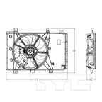 TYC 623640 Dual Radiator and Condenser Fan Assembly - view 5