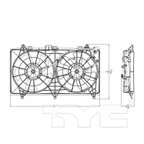TYC 623660 Dual Radiator and Condenser Fan Assembly - view 5