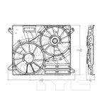 TYC 623670 Dual Radiator and Condenser Fan Assembly - view 6