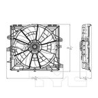 TYC 623680 Dual Radiator and Condenser Fan Assembly - view 4