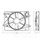 TYC 623700 Dual Radiator and Condenser Fan Assembly - view 4