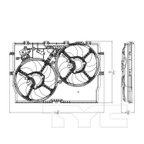 TYC 623710 Dual Radiator and Condenser Fan Assembly - view 4