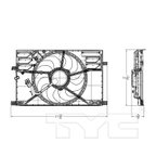 TYC 623740 Dual Radiator and Condenser Fan Assembly - view 4