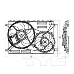 TYC 623840 Dual Radiator and Condenser Fan Assembly - view 5