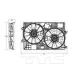 TYC 623850 Dual Radiator and Condenser Fan Assembly - view 4