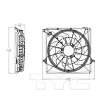 TYC 623880 Dual Radiator and Condenser Fan Assembly - view 4