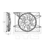 TYC 623900 Dual Radiator and Condenser Fan Assembly - view 4
