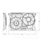 TYC 623930 Dual Radiator and Condenser Fan Assembly - view 4