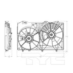 TYC 623940 Dual Radiator and Condenser Fan Assembly - view 5