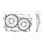 TYC 623960 Dual Radiator and Condenser Fan Assembly - view 4