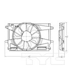 TYC 624060 Dual Radiator and Condenser Fan Assembly - view 4