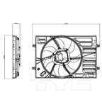 TYC 624220 Dual Radiator and Condenser Fan Assembly - view 2