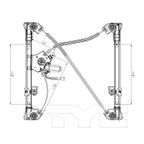 TYC 660272 Window Motor and Regulator Assembly - Front Left - view 4