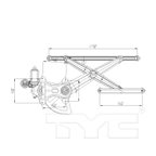 TYC 660296 Power Window Motor and Regulator Assembly - Front Left - view 5