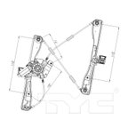 TYC 660317 Power Window Motor and Regulator Assembly - Front Right - view 5
