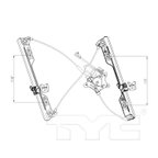 TYC 660487 Power Window Motor and Regulator Assembly - Front Right - view 4