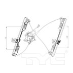 TYC 660488 Power Window Motor and Regulator Assembly - Front Left - view 5