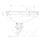 TYC 660568 Power Window Motor and Regulator Assembly - Rear Left - view 4