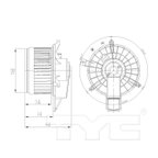 TYC 700216 HVAC Blower Motor - Front - view 8
