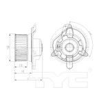 TYC 700217 HVAC Blower Motor - Front - view 8