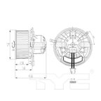 TYC 700218 HVAC Blower Motor - Front - view 8