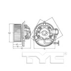 TYC 700281 HVAC Blower Motor - Front - view 8