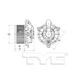 TYC 700288 HVAC Blower Motor - Front - view 8