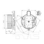 TYC 700299 HVAC Blower Motor - Front - view 8