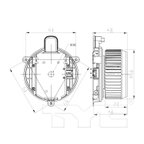 TYC 700306 HVAC Blower Motor - Front - view 8